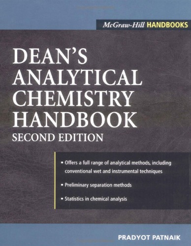 Deans Analytical Chemistry Handbook Patnaik P