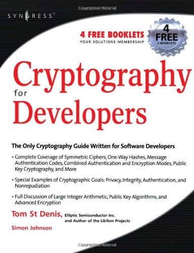 Cryptography For Developers 1st Edition Tom St Denis