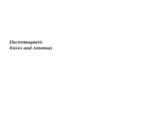 Electromagnetic Waves And Antennas Draft Orfanidis Sj