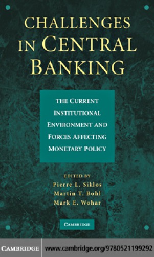 Challenges In Central Banking Siklos Pl Bohl Mt Wohar Me Eds