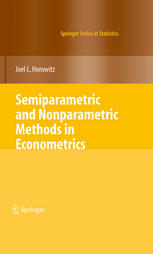 Semiparametric And Nonparametric Methods In Econometrics 1st Edition Joel L Horowitz Auth