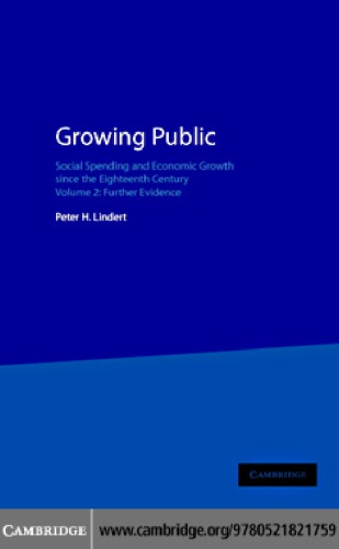 Growing Public Vol 2 Further Evidence Lindert Ph