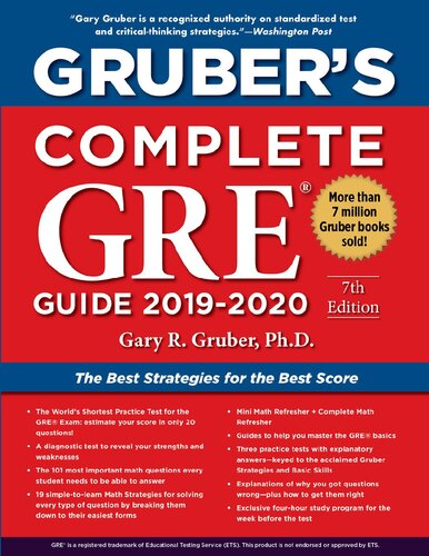 Grubers Complete Gre Guide 20192020 7th Edition Gary Gruber