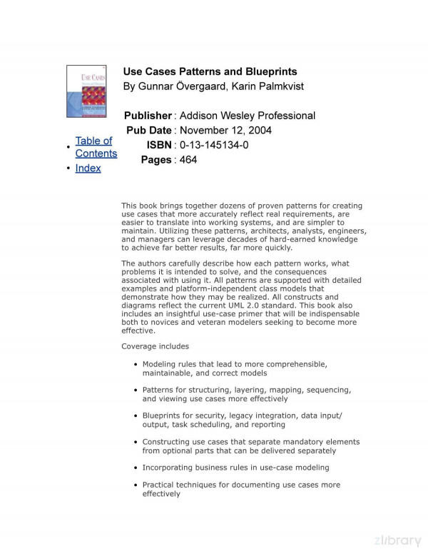 Use Cases Patterns And Blueprints Gunnar Overgaard Karin Palmkvist
