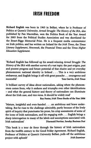 Irish Freedom The History Of Nationalism In Ireland Richard English