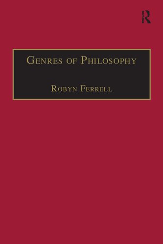 Genres Of Philosophy Robyn Ferrell