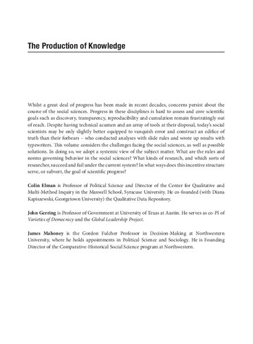 The Production Of Knowledge Enhancing Progress In Social Science Strategies For Social Inquiry Colin Elman Editor