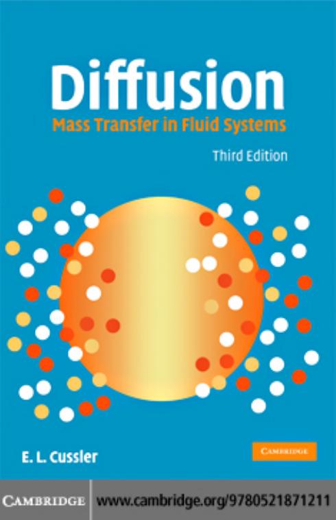 Diffusion Mass Transfer In Fluid Systems Cambridge Series In Chemical Engineering 3rd Edition Cussler