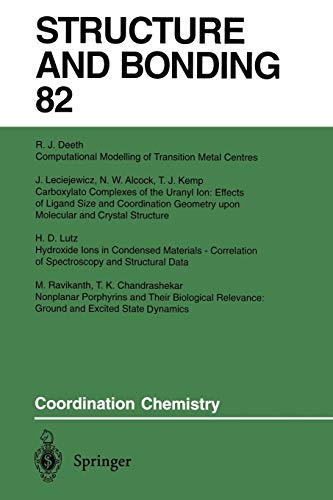 Coordination Chemistry Softcover Reprint Of The Original 1st Ed 1995 N W Alcock