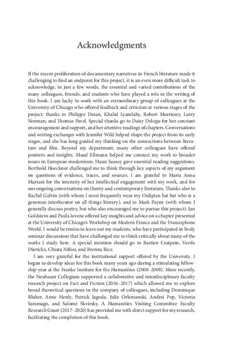 The Documentary Imagination In Twentiethcentury French Literature Writing With Facts Alison James