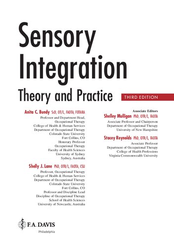 Sensory Integration Theory And Practice 3rd Edition Shelly Lane Anita C Bundy