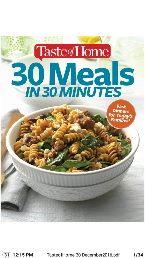 Taste of Home 30 Meals in 30 Minutes Taste Of Home