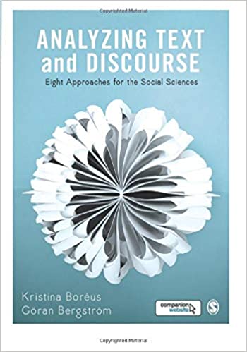 Analyzing Text And Discourse Eight Approaches For The Social Sciences Kristina Borus