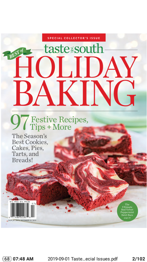 Taste Of The South Holiday Baking Special Issue 2019 Taste Of The South