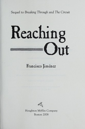 Reaching Out Francisco Jiménez Jiménez Francisco