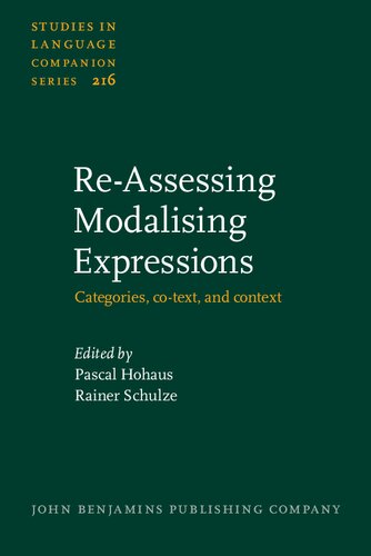 Reassessing Modalising Expressions Categories Cotext And Context Pascal Hohaus