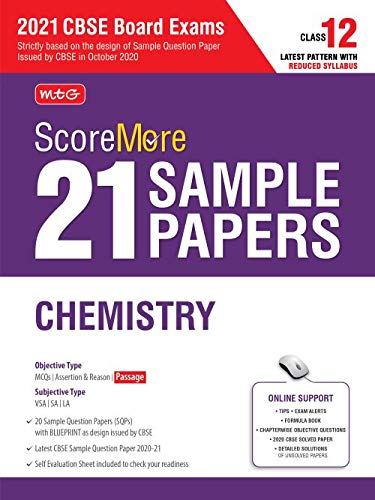 Scoremore 21 Sample Papers For Cbse Board Exam 202122 Class 12 Chemistry Mtg Editorial Board