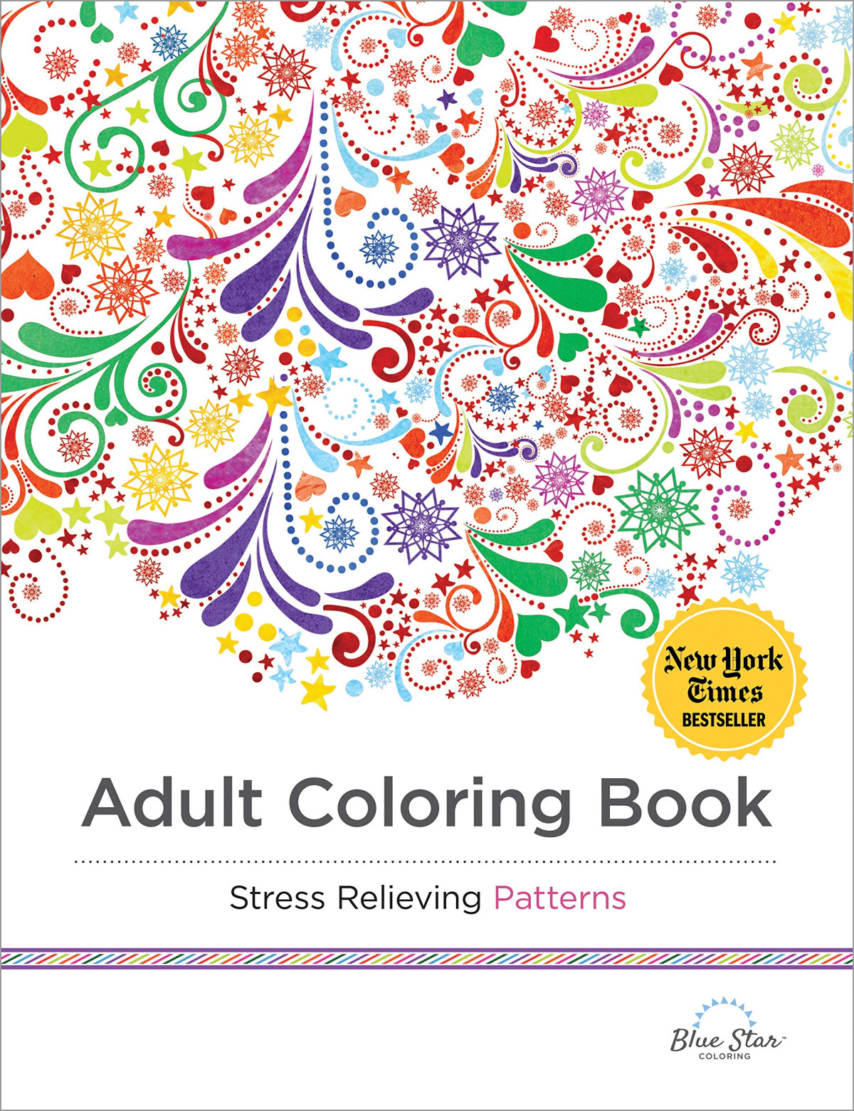 Adult Coloring Book Stress Relieving Patterns Printer Friendly Version Print Friendly Version Extra Blank Pages Removed Blue Star Coloring