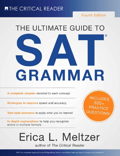 The Ultimate Guide To Sat Grammar 4th Edition Erica Meltzer