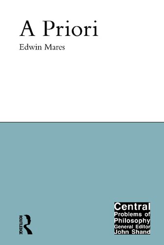 A Priori 1st Edition Edwin Mares