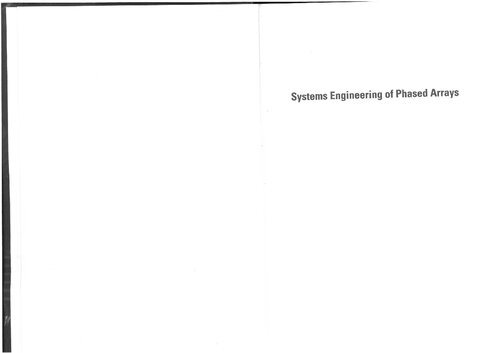 Systems Engineering Of Phased Arrays 1st Edition Rick Sturdivant Clifton Quan Enson Chang