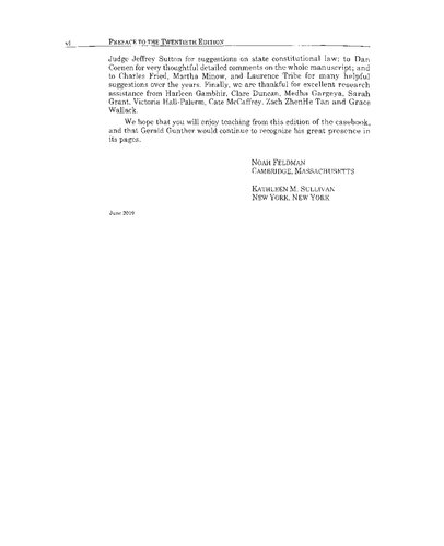 Constitutional Law 20th Edition 20th Edition Noah R Feldman