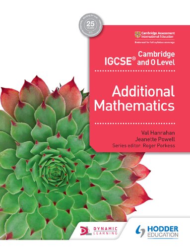 Cambridge Igcse And O Level Additional Mathematics Val Hanrahan Jeanette Powell