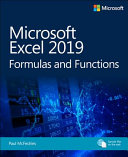 Microsoft Excel 2019 Formulas And Functions 1st Edition Paul Mcfedries