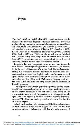 Introduction To Early Modern English Manfred Grlach