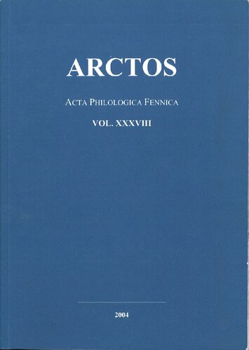Arctos Acta Philologica Fennica Heikki Solin