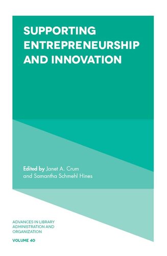 Supporting Entrepreneurship And Innovation Crum Janet Hines