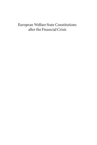 European Welfare State Constitutions After The Financial Crisis Ulrich Becker Editor