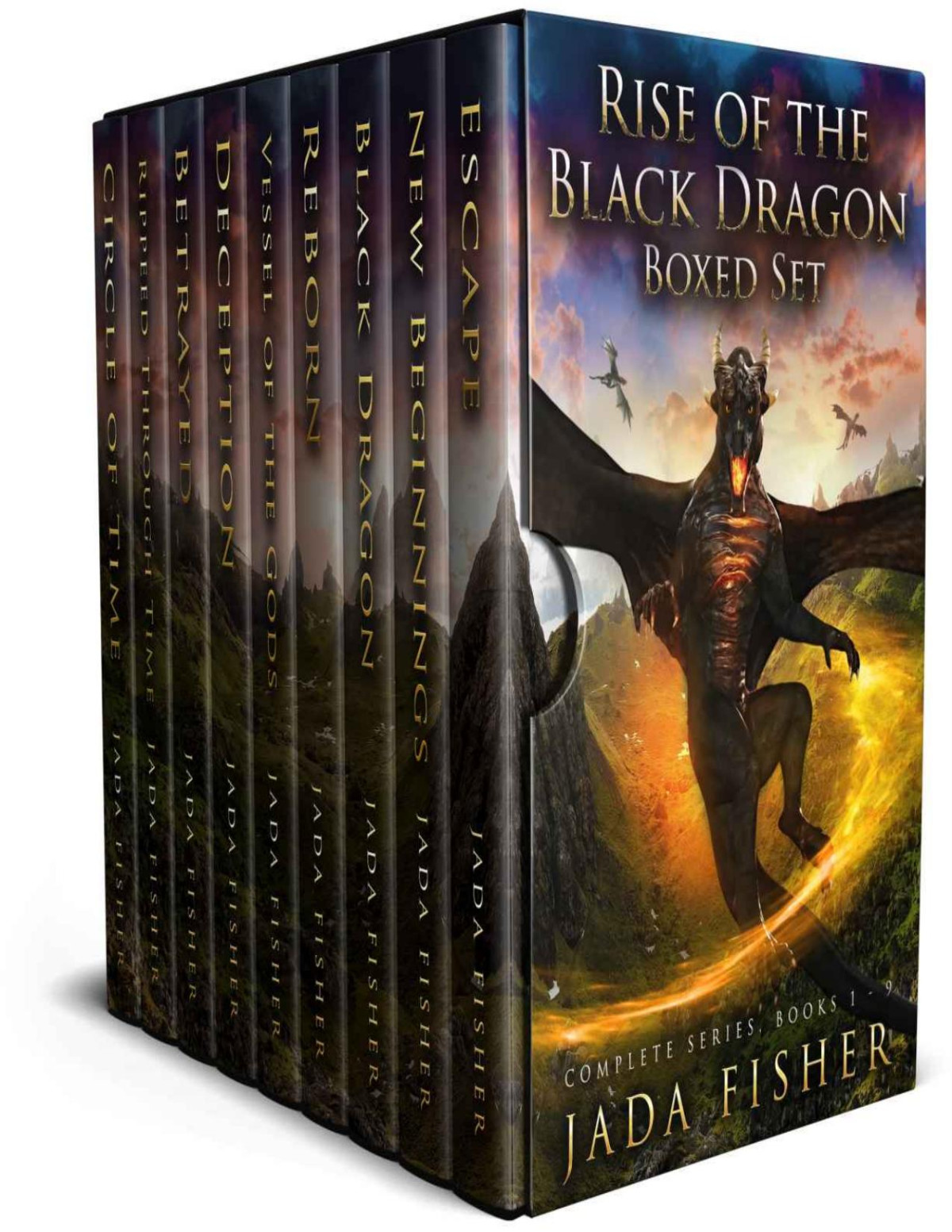 Rise Of The Black Dragon Boxed Set Complete Series Books 1 9 Jada Fisher Fisher