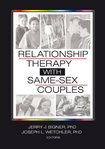 Relationship Therapy With Samesex Couples 1st Edition Jerry Bigner