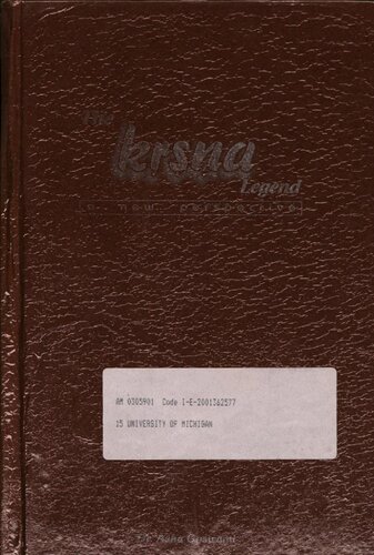 The Kra Legend A New Perspective Based On The Critical And Comparative Study Of Kra Legend In The Brhmaical Puras And Nonbrhmaical Sources Asha Goswami