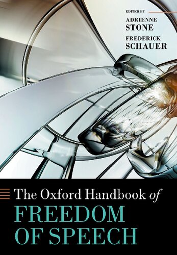 The Oxford Handbook Of Freedom Of Speech Adrienne Stone Editor