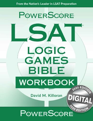 Lsat Logic Games Workbook 2020th Edition David M Killoran