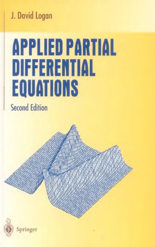 Applied Partial Differential Equations 2ed Logan Jd
