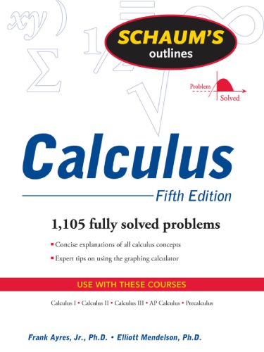 Schaums Outlines Calculus 5ed Ayres Fj Mendelson E