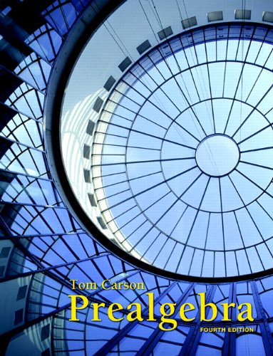 Prealgebra 4th Edition Tom Carson