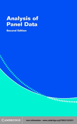 Analysis Of Panel Data 2ed Hsiao C