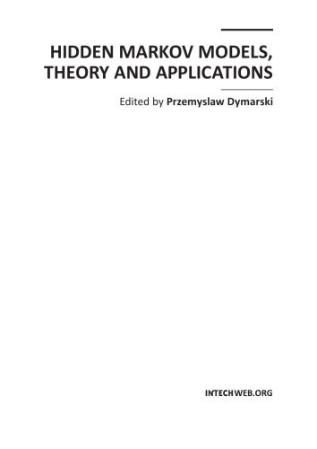 Hidden Markov Models Theory And Applications Dymarski P Ed