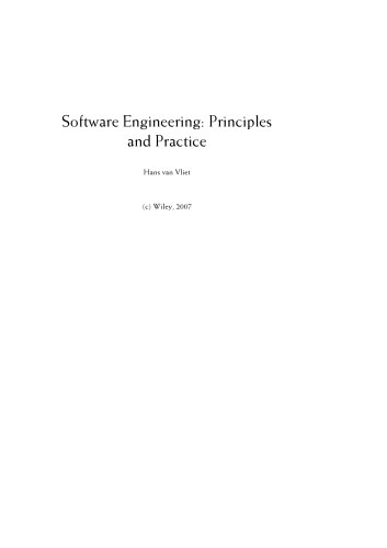 Software Engineering Principles And Practice 3rd Hans Van Vliet