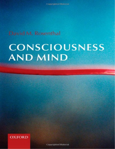 Consciousness And Mind David Rosenthal