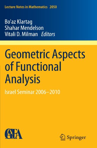 Geometric Aspects Of Functional Analysis Israel Seminar 20062010 1st Edition Semyon Alesker Auth
