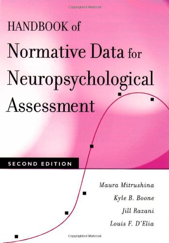 Handbook Of Normative Data For Neuropsychological Assessment 2nd Edition Maura Mitrushina