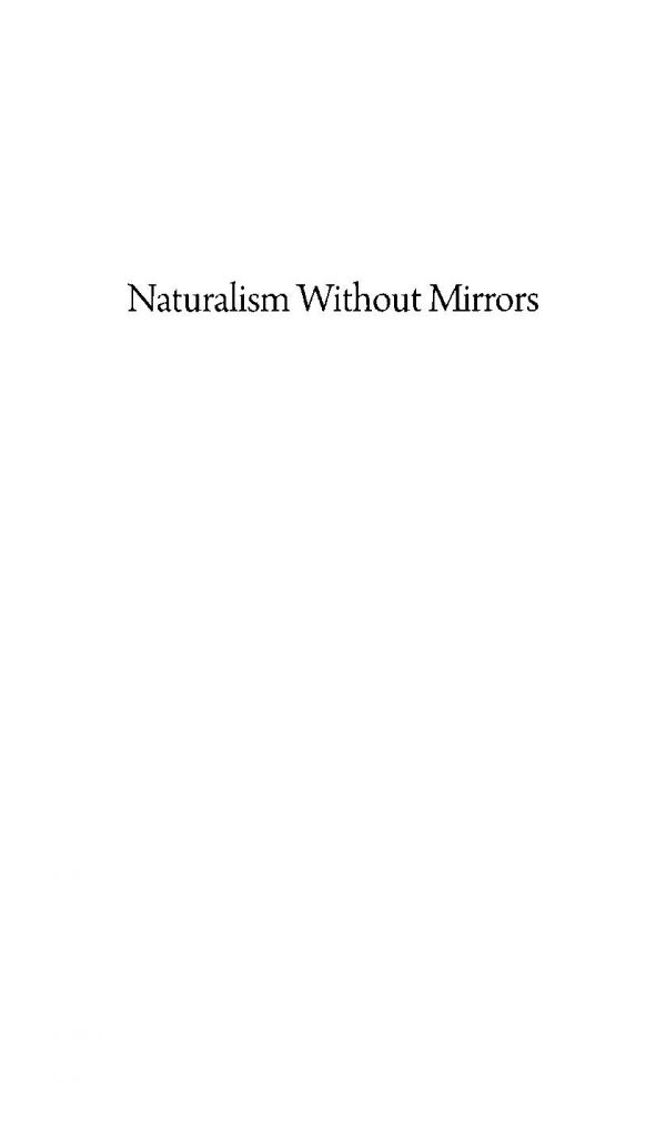 Naturalism Without Mirrors Huw Price