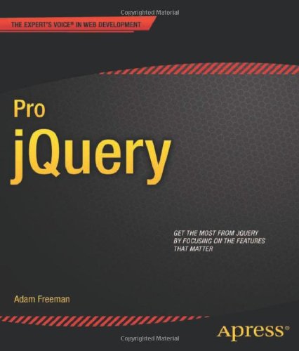 Pro Jquery 1st Edition Adam Freeman