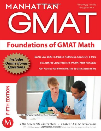Manhattan Gmat Strategy Guide Supplement Foundations Of Gmat Math Fifth Manhattan Gmat