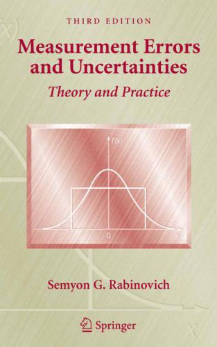 Measurement Errors And Uncertainties Theory And Practice 3rd Semyon Rabinovich